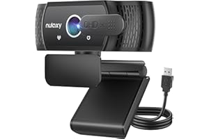 Nulaxy QHD 2K Webcam mit Automatische Lichtkorrektur, PC Camera mit 2 Rauschunterdrückungs Mikrofonen, 1,5M USB Plug & Play, 92° Ultra-Weitwinkelobjektiv mit Abdeckung, für Videoanrufe, Konferenzen
