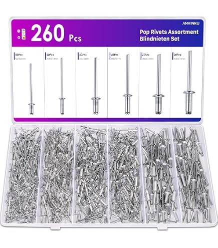 100 Stück Blindnieten Popnieten Alu/Stahl 2,4x10,0 mm Nieten Flachkopf Klemmbereich 5,5-7,5 mm DIN 7337 100 Stück Blindnieten Popnieten Alu/Stahl 2,4x10,0 mm Nieten Flachkopf Klemmbereich 5,5-7,5 mm DIN 7337