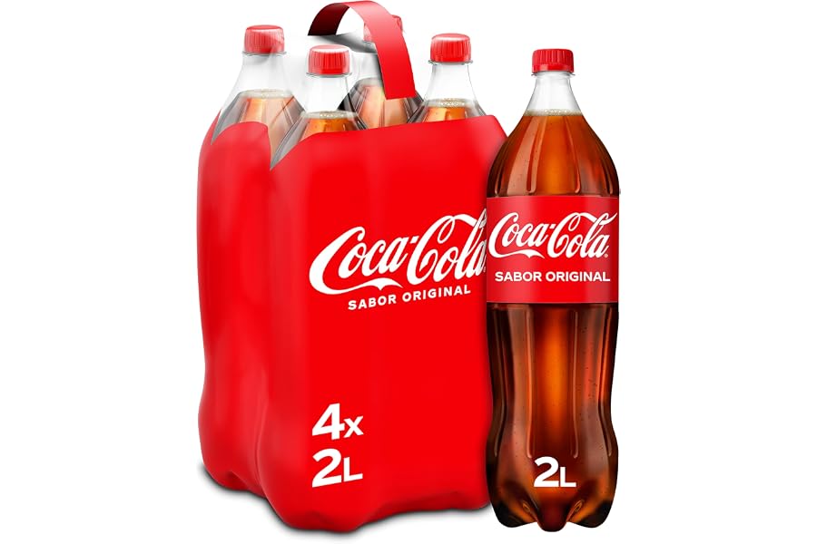 Coca-Cola Sabor Original, Refresco de Cola - Pack 4 Botellas 2L