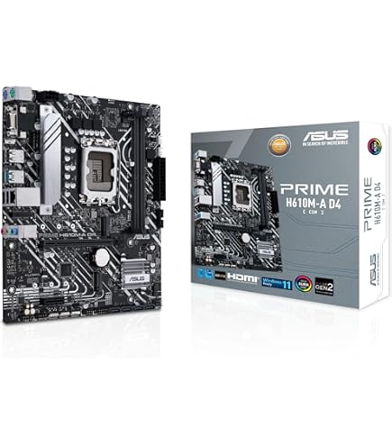 ASUS Prime H610M-K D4 mATX Motherboard for Intel LGA1700