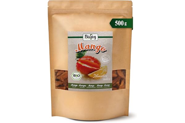 Biojoy BIO Torkad mango, sorten Brooks, naturlig, 500 g