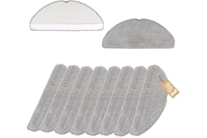 RongZy 8 Pezzi RVA301 Panni Lavabili per Tapo RV30 Max Plus/ RV30 Max Spazzole a Disco per Tapo RV20 Max Plus/ RV20 Max Panni Mop di Ricambio Robot Aspirapolvere Accessori