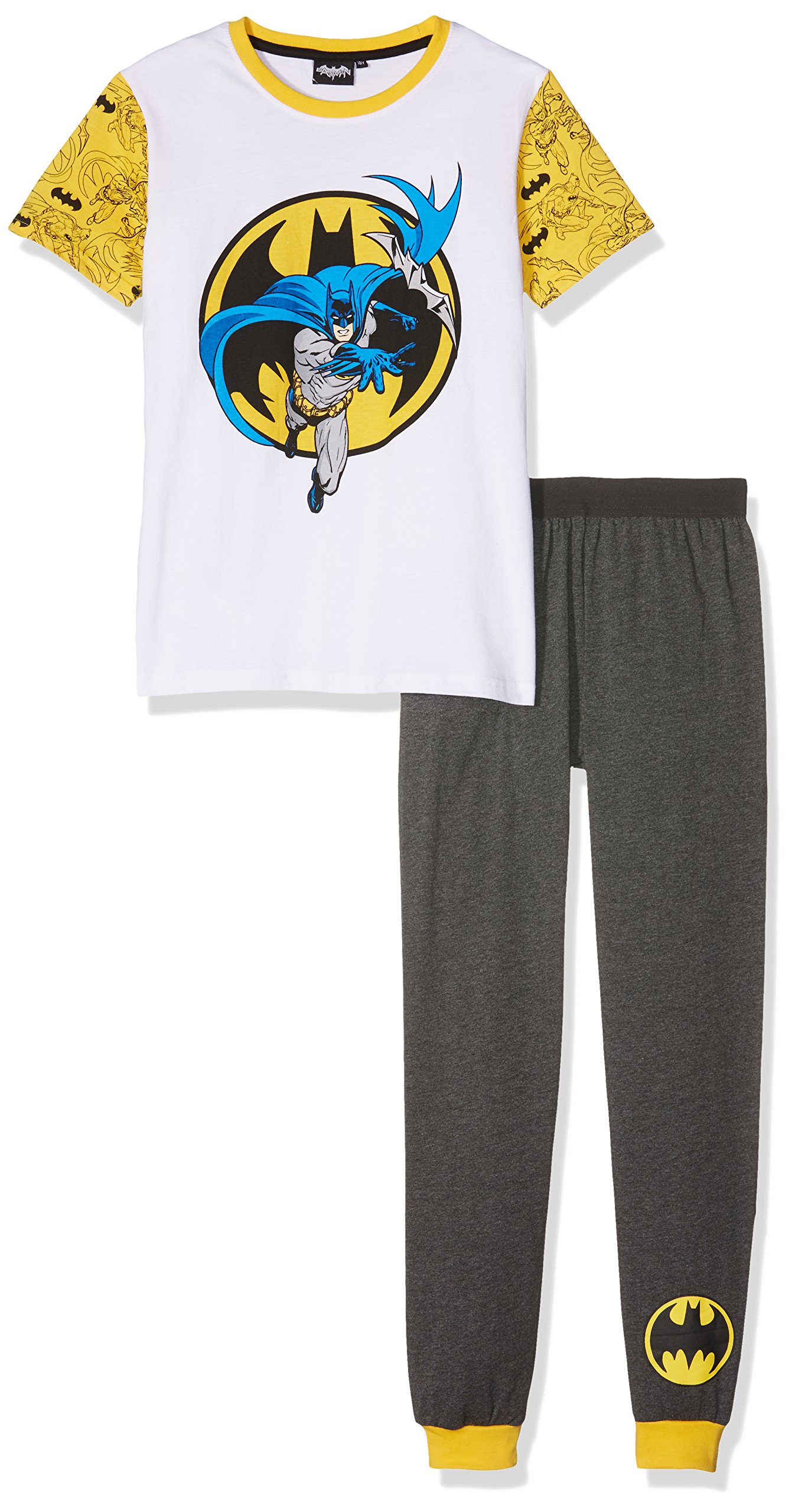 Batman-vs-Superman-Jungen-Pyjama-Schlafanzug-wei