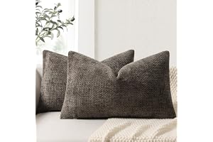 ZWJD Kuddfodral 40x60, set med 2 kuddfodral i chenille, kuddfodral för soffa, dekorativa kuddar, mjuka soffkuddfodral för sof