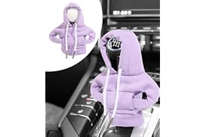 Flaconi Housse Pommeau de Vitesse,Deco Voiture Couvercle Levier de Vitesse,Sweat Pommeau de Vitesse,Deco Voiture Interieur,Couvercle Levier de Vitesse,Convient à Une Variété De Véhicules(Violet)