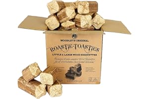 TOPLINE Roastie-Toasties Heat Logs - 14.5kg Box Ultra Dry Compressed Logs. Great for Wood Burners, Open Fires, Multi-Fuel Stoves. Planet-Friendly Wood Briquettes. Made in Scotland