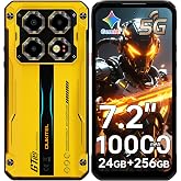 OUKITEL WP60 Unbreakable 5G Mobile - 7.2" HD+ 120Hz Rugged Mobile | 24GB RAM+256GB ROM/2TB Unbreakable Mobile, 10000mAh/33W M