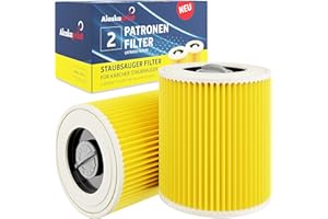 ‎ALASKAPRINT, KEIN ORIGINAL K?RCHER PATRONENFILTER Alaskaprint 2xPatronenfilter Patronen Filter Staubsauger kompatibel mit Kärcher WD3 Premium WD2 WD3 WD 3 MV3 WD 3 P Extension KIT ersetzt 6.414-552.0, 6.414-772.0, 6.414-547.0