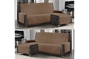 BANZAII TEXTILE INNOVATOR ONLINE Banzaii Funda Sofá para Chaise Longue Acolchada 3 Plazas (240 cm) Reversible para Chaise Longue Izquierda/Derecha, Cuerda