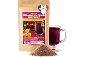 MARKETIFAR Vin Chaud en Poudre - Mélange d'Epices Traditionnel - Préparation Instantanée - Sachet 120g - Recette Authentique pour Boisson Chaude de Noël