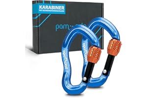 ‎PAMINDO pamindo Mini-Karabiner - Schraub-Karabiner klein - Schraubverschluss Karabinerhaken - Schlüsselanhänger - Karabiner-Set - Alu-Karabiner