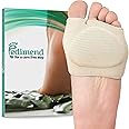 Pedimend Metatarsal Pads for Women and Men Ball of Foot Cushion - Gel Sleeves Cushions Pad - Fabric Soft Socks for Supports Feet Pain Relief PEDIMEND (Large (UK 6-11)), Beige , 1.0 count