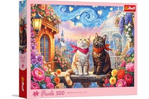 Trefl - Cats in Love - 500-bitars pussel - DIY-pussel, kreativ underhållning, för vuxna och barn från 10 år