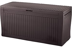 Keter 231317 Coffre Comfy Marron, 116,7 x 44,7 x 57 cm