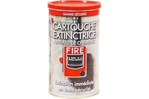 PYRO FEU Cartouche Extinctrice pour Insert et Poêle - Contre les Départs de Feu de Cheminée en Foyer Fermé - Utilisation Facile - Action Immédiate - Base de Nitrate de Potassium - Pyrofeu