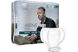 Abena Man Formula 2 - Cuscinetti per incontinenza da uomo, ecologici da uomo, protezione extra, traspiranti e confortevoli, con assorbimento rapido, discreto - Assorbimento 700 ml, 12 x 15 pezzi