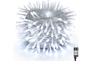 NEXVIN Guirlande Lumineuse Sapin de Noel 20M 200 LED Blanche Lumiere Sapin de Noel, Guirlande Electrique avec Minuterie 8 Modes, Decoration Noel Exterieur et Interieur