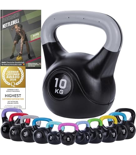 Kettlebell Souple 6 Kg Remplie D’eau – Polyéthylène, Design Mignon, Réglable En Poids – Pour Musculation Et Fitness à La Maison