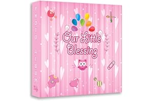 BMC LONDON Photo Album for New Baby Girl Design Holds 208 Photo's 4x6 Memo Photo Album (BABY GIRL)