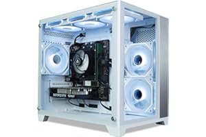 ionz Gaming PC - AMD Ryzen 5 5500, RTX 5050 8GB Graphics Card, 16GB RAM, 1TB SSD, Windows 11, 500W PSU (KZ DDCW, White)