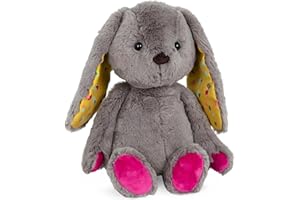 Battat - B. toys - Happy Hues - posypany króliczek - przytulany wypchany królik zabawka - miękki i przytulny pluszowy królik - nadaje się do prania, noworodki, małe dzieci, szary