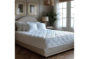 OLIVER BEDDING Waterproof Mattress Protector King Size – Quilted King Mattress Protectors Fits Mattresses up to 30cm Deep, Breathable Super King Topper-White