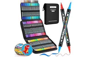 MarkMuse 72 Colori Pennarelli Acrilici Doppia Punta, Marcatori Acrilici Asciugatura Rapida & Impermeabili, Acrylic Marker Ad Acqua per Dipingere Sassi, Colorazione, Legno, Vetro, Tessuti, Pittura