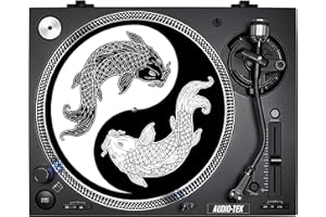 DAYTRIPPER Yin Yang Koi Fish Slip Mat 12 inch Art Deco Slip Mats Turntable Decks Records Slipmat Slipmats Mat DJs Accessories Gift For Him Her