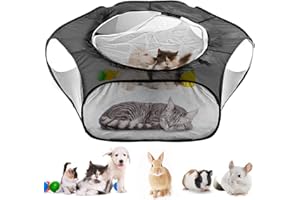 FEIGO Box Portatile per Piccoli Animali Domestici,Parco per Animali Pieghevole,Parco Recinto per Cani Interni Esterni,M:52 x 52 x 38 Cm,Impermeabile e Traspirante,Adatto per Gatti,Conigli,Criceti e Cincillà