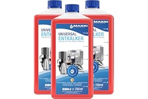 ‎MAXXI CLEAN Maxxi Clean Power Universal Entkalker für Ihren Kaffeevollautomaten | Für alle bekannten Marken geeignet | Kalklöser für extra gründliche Reinigung (3x 750 ml)