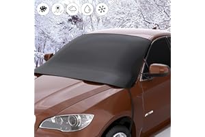 Priksia Car Windshield Cover, Protective Windscreen Cover Winter - Snow Ice Frost Sun UV Dust Water Resistent - Universal Fit for Cars SUV