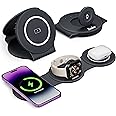 3 in 1 Charging Station for Apple Multiple Devices, Foldable Travel Wireless Charger 18W for iPhone 15 14 13 Pro Max Plus &Apple Watch Series/Airpods