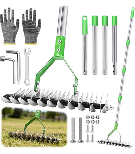 Efficiënte Rieten Hark Voor Tuinonderhoud - 15 Inch Breed Perfect Voor Het Verwijderen Van Dood Gras Efficiënte Rieten Hark Voor Tuinonderhoud - 15 Inch Breed Perfect Voor Het Verwijderen Van Dood Gras