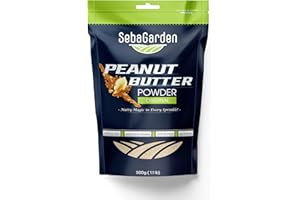 Seba Garden Peanut Butter Powder 500 gr, 87% Defatted, Healthy,Plant Based,Vegan Protein, Non-GMO, Certified Gluten Free and Vegan,Keto Friendly, Low Carb and Bpa-free (Pack of 1)