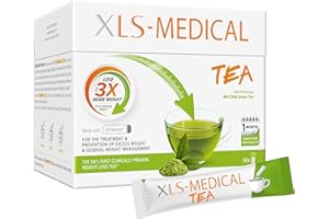 XLS MEDICAL XLS-Medical Weight Loss Tea - Reduces Calories Absorbed from Dietary Fats - Premium Japanese Matcha Tea - With Litramine as Active Ingredient - 90 Sachets, 30-Day Treatment