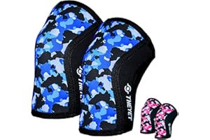 Theyet Genouillères Crossfit et Musculation 7mm | Compression Néoprène pour Femmes et Hommes | Protections Sportives pour Genoux Confortables Fitness, Powerlifting, Gym, Haltérophilie