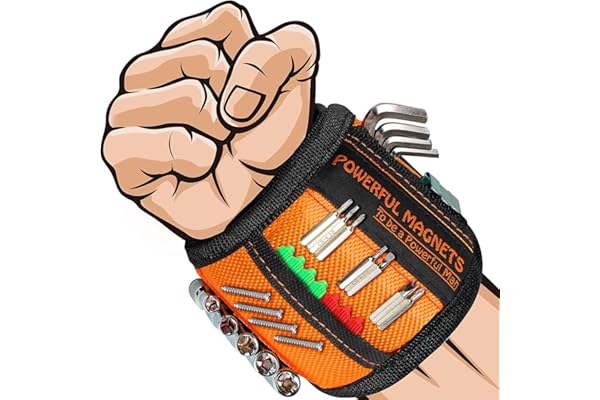 Cadeau Fete des Peres Bricolage Outillage - Bricolage Bracelet Magnetique, Secret Santa Idée Cadeaux Papa Papy Noël, Gadget Insolite Utile Outil Multifonction Idee Cadeau Homme Maitresse Original Noel