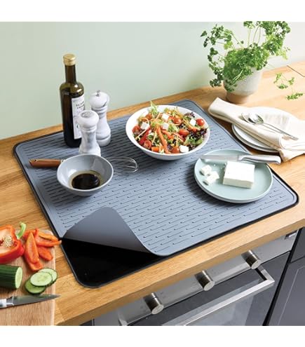 Kookplaatafdekking 62 x 53 cm, opvouwbare natuurlijke rubberen plaat, inductie-beschermmat, inductiekookplaat afdekking, hittebestendig, krasbestendig, antislip elektrische kookplaat afdekking, keuken