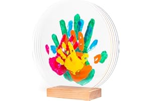 PATROCLE LouYou Kit Impronte Famiglia 5 Peps - Regalo Nascita Personalizzato Famiglia - Idee Decorazione Neonati - Kit Impronte Bebe - Supporto Legno di Faggio - Made in France - Perfetto per Neomamme