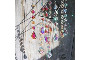 HERZWILD 9pcs DIY Crystal Suncatcher Window Hanging Crystal Suncatcher Window Decorations, Crystal Decoration for the Garden (A-Mix)