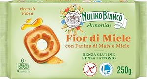 Mulino Bianco Fior di Miele Biscotti Frollini al Miele Millefiori con Farina di Mais