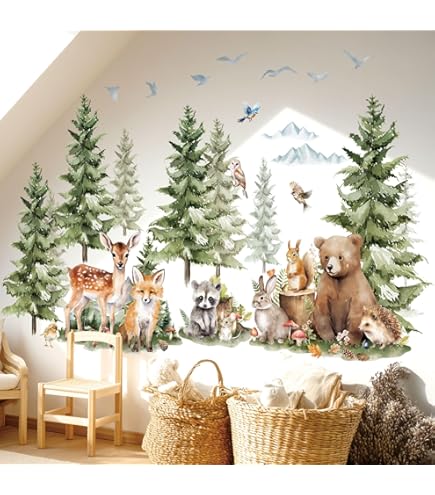 Vinilos Decorativos De Animales Del Bosque Para Niños - Gira | Cuotas