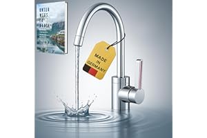 CARBEST Comet Lucca Einhebelmischer Wohnmobil 12V - Chrom, Mit Mikroschalter, 360° Drehbar, Wasserhahn Wohnwagen Warm kalt, Camping & Wohnwagen Wasserhahn 12V wasserhahn wohnmobil & Boot