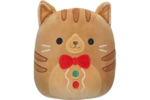 Squishmallows Original 7.5-Inch Gingerbread Cat Small-Sized Ultrasoft Plush