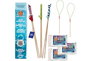 Bubble Brothers Giant Bubble Kit for Kids 5 Bubble Wand and 15 Liters Bubble Mixture Kids Garden Toys with Bubble Solution an