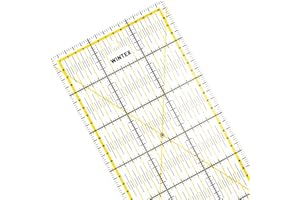 WINTEX Righello Sarta 60 cm - Righello Patchwork 60 x 15 cm - Riga Trasparente - Righelli per Sartoria e Cucito - Riga Sartoriale15x60cm - Linee di 2 Colori - Accessori Sarta