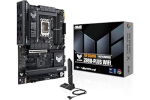 ASUS TUF Gaming Z890-PLUS WiFi - Placa Base ATX, 16+1+2+1(80A) etapas de Potencia, DDR5, PCIe 5.0 Compatible con GPU de última generación, USB4, USB Frontal 20 Gbps, Cuatro M.2, Wi-Fi 7, Intel 2,5 GB
