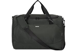ECOHUB 30L Bolsa Viaje Plegable, Equipaje de Mano 45x36x20 Easyjet Avion, Grande Bolsa Cabina, Pet Reciclado Bolsa Deporte, Bolsa de Gimnasio, Bolsa Fin de Semana Hombre Mujer(Gris)