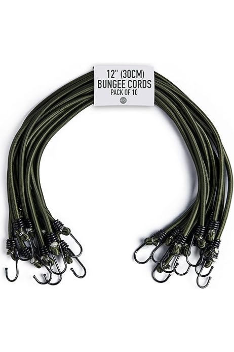 ECENCE 3 Corde Elastiche Con Moschettone - 100cm, 80cm, 60cm - Nero, Per Bagagli, Bici, Tende - Foto 6