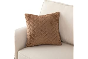 Eismodra Housse de Canapé,Housse Canapé 3 Places avec Accoudoirs,Couverture Canapé d'angle en L Antidérapant en Velours Lavable pour Chien Chat Enfant,Marron 45x45 cm (Seulement 1 Pièce)